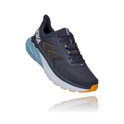 Men's Hoka Arahi 5 Road Running Shoes Navy | US89ZDYJO