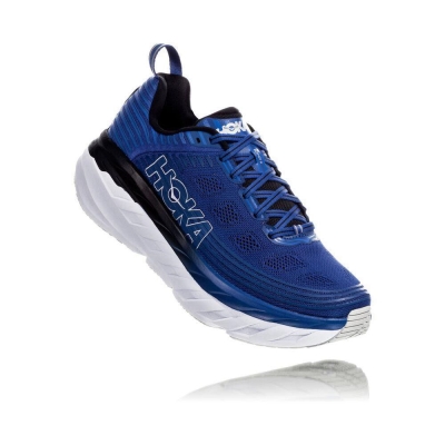 Men's Hoka Bondi 6 Road Running Shoes Blue | US75KIYPG