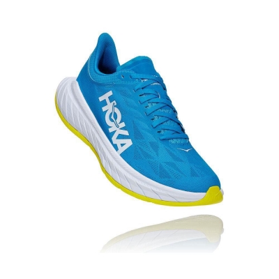 Men's Hoka Carbon X 2 Road Running Shoes Blue | US90YBGZF