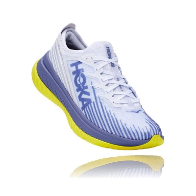 Men's Hoka Carbon X-SPE Road Running Shoes White / Blue | US70XKMUQ