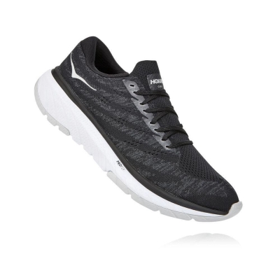 Men's Hoka Cavu 3 Road Running Shoes Black / Grey | US09CNVYS