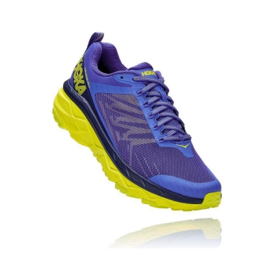 Men's Hoka Challenger ATR 5 Trail Running Shoes Blue / Yellow | US72PRGOV