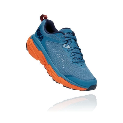 Men's Hoka Challenger ATR 6 Running Shoes Blue / Orange | US50PDWLN