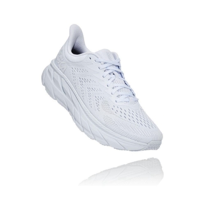 Men's Hoka Clifton 7 Road Running Shoes White | US46SMGWQ