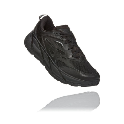 Men's Hoka Clifton L Sneakers Black | US62BFSJD