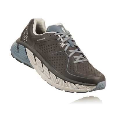 Men's Hoka Gaviota Leather Running Shoes Grey | US35IZPRC