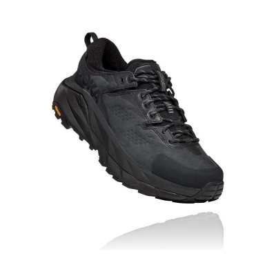 Men's Hoka Kaha Low GTX Trail Running Shoes Black / Grey | US41LSDRT