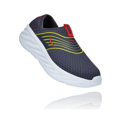 Men's Hoka ORA Walking Shoes Navy / Yellow | US68VNERY