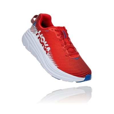 Men's Hoka Rincon 2 Road Running Shoes Red | US12GNLRQ