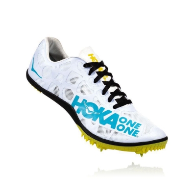 Men's Hoka Rocket MD Spikes Shoes White | US68HMSBU