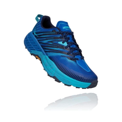 Men's Hoka Speedgoat 4 Running Shoes Blue | US71IFSNC