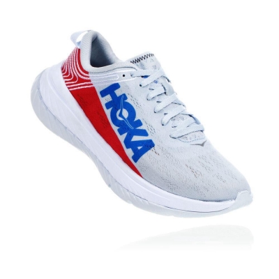 Women's Hoka Carbon X Road Running Shoes White / Red | US24LPABZ