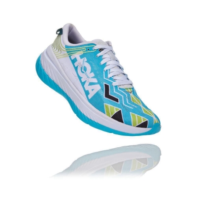 Women's Hoka Carbon X Road Running Shoes Blue / White | US56QSENZ