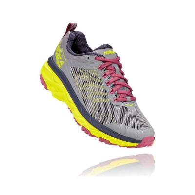 Women's Hoka Challenger ATR 5 Trail Running Shoes Grey / Yellow | US67PGEVY