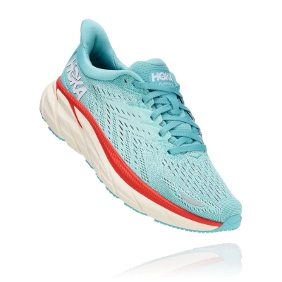 Women's Hoka Clifton 8 Road Running Shoes Blue | US14PAQZK