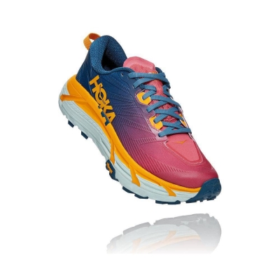 Women's Hoka Mafate Speed 3 Trail Running Shoes Blue / Pink | US13ZGUFA