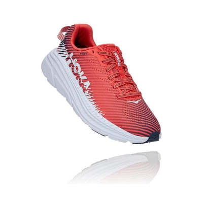 Women's Hoka Rincon 2 Road Running Shoes Red | US72PZOAE