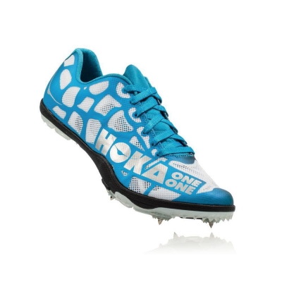 Women's Hoka Rocket LD Spikes Shoes Blue / Black / White | US10IUQFZ