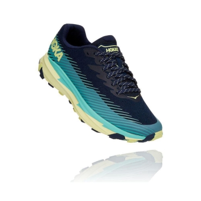 Women's Hoka Torrent 2 Trail Running Shoes Black / Blue | US90SOIAX