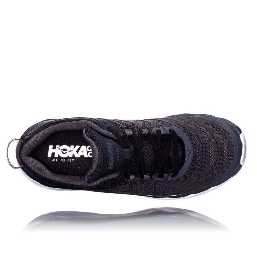 Men's Hoka Akasa Road Running Shoes Black / Grey | US75CPDWN