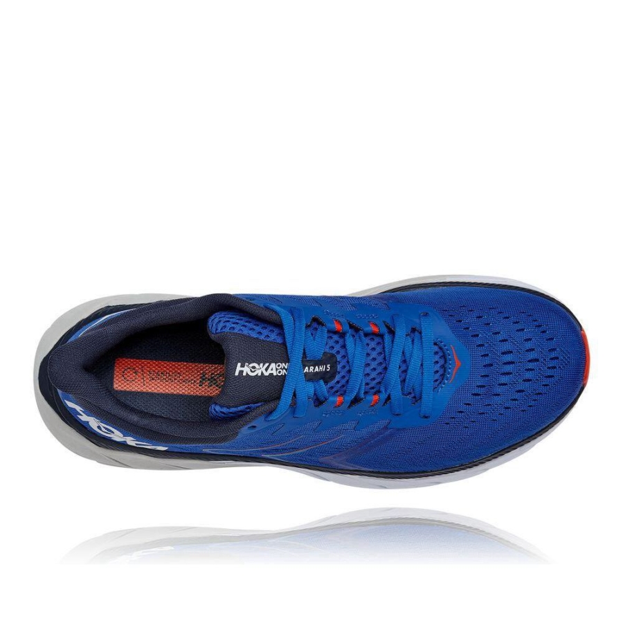 Men's Hoka Arahi 5 Training Shoes Blue | US24TREBX