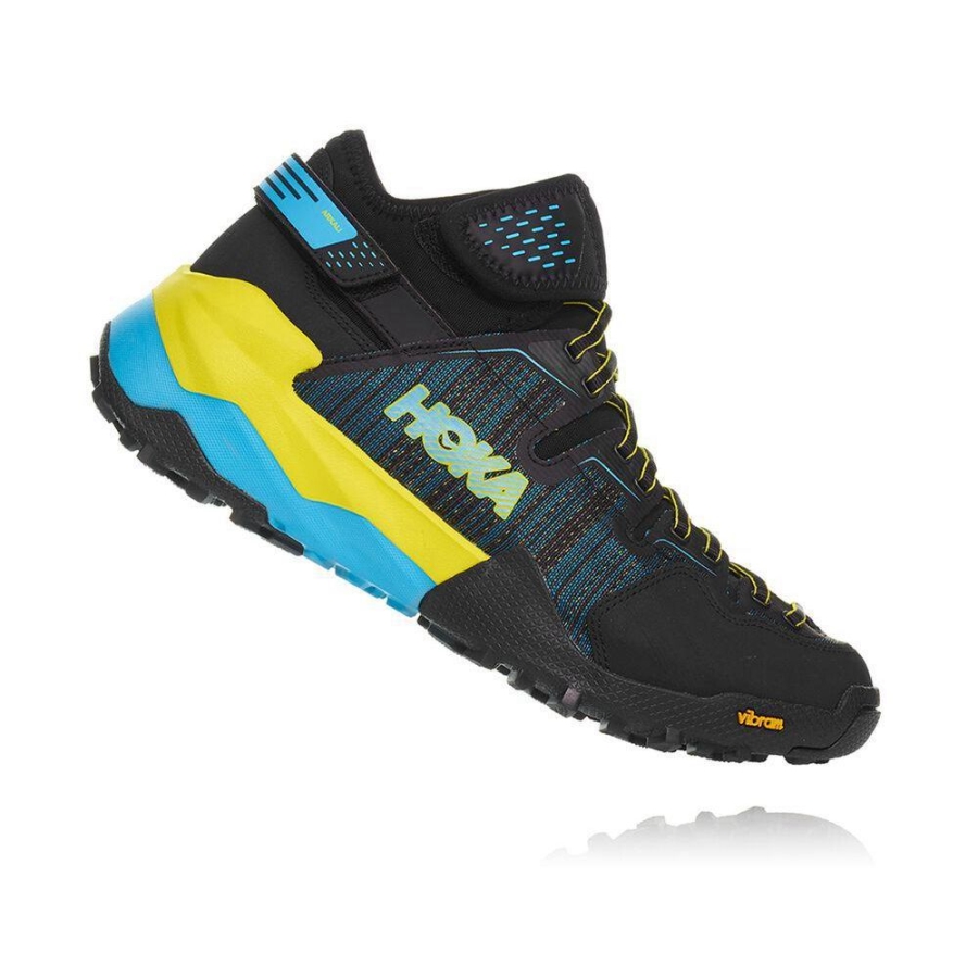 Men's Hoka Arkali Trail Running Shoes Black / Blue | US45AMBZY