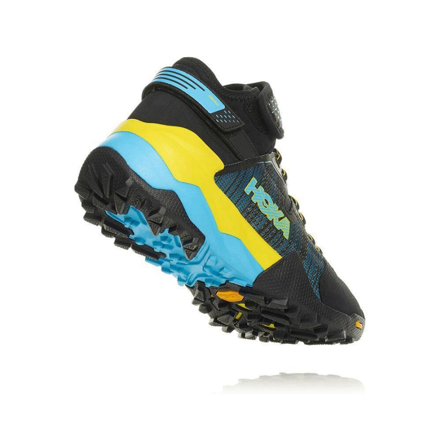 Men's Hoka Arkali Trail Running Shoes Black / Blue | US45AMBZY