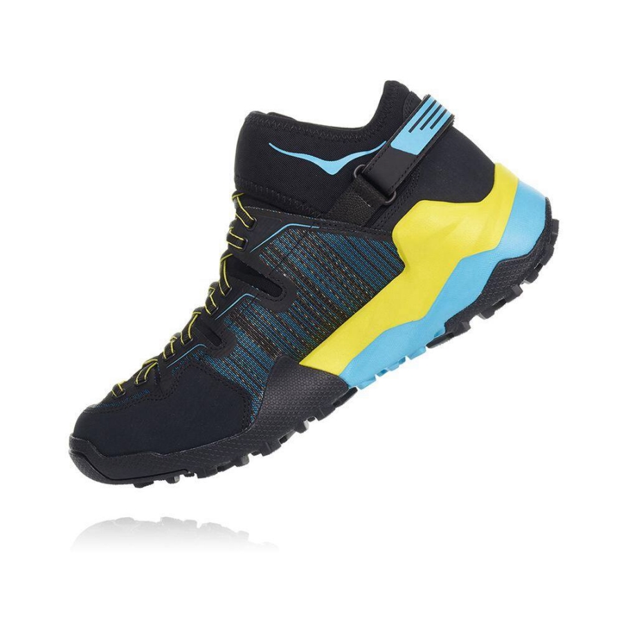 Men's Hoka Arkali Trail Running Shoes Black / Blue | US45AMBZY