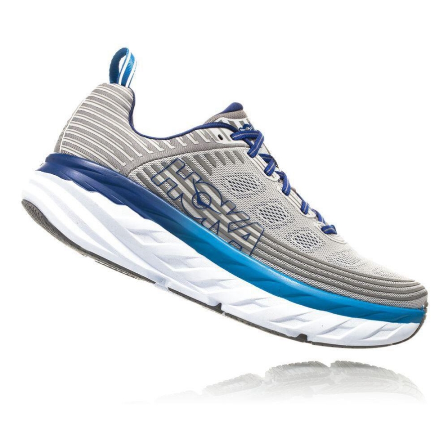 Men's Hoka Bondi 6 Sneakers Grey | US97WDUPT