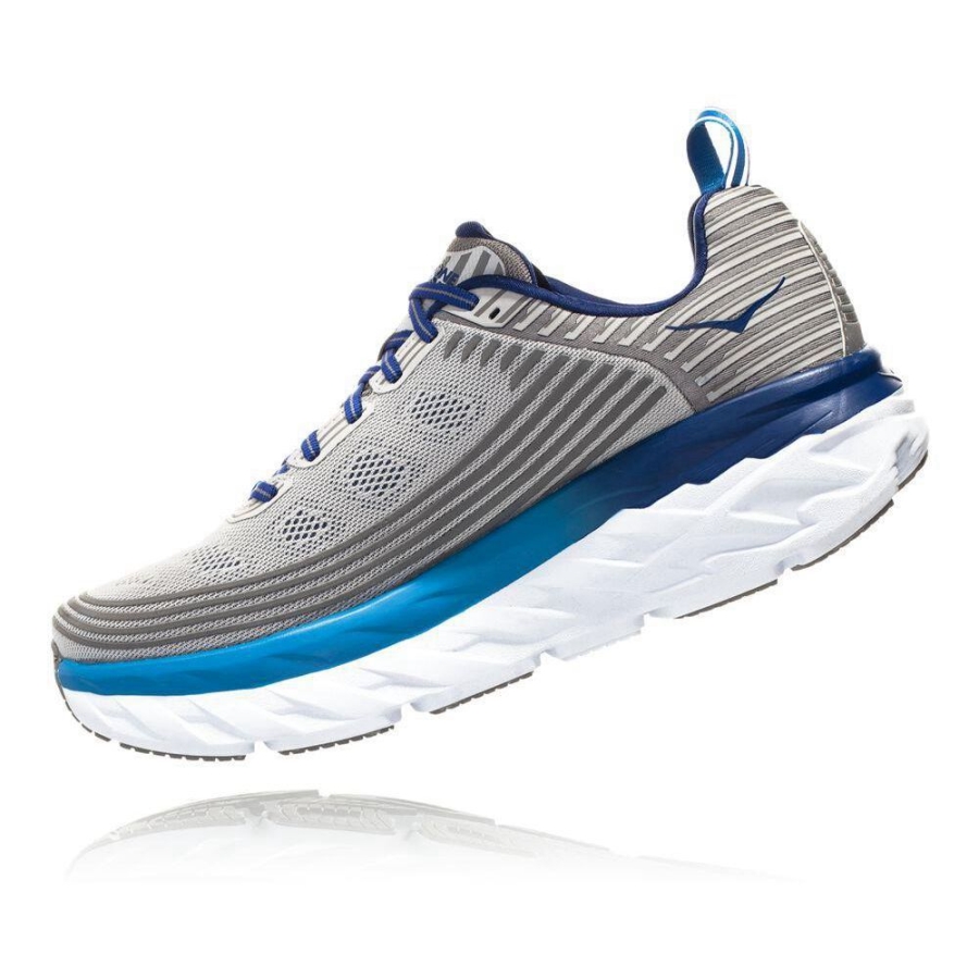 Men's Hoka Bondi 6 Sneakers Grey | US97WDUPT