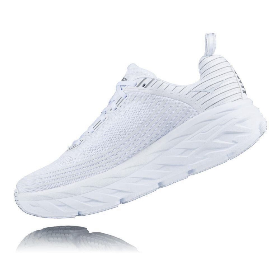 Men's Hoka Bondi 6 Sneakers White | US15NVAGR