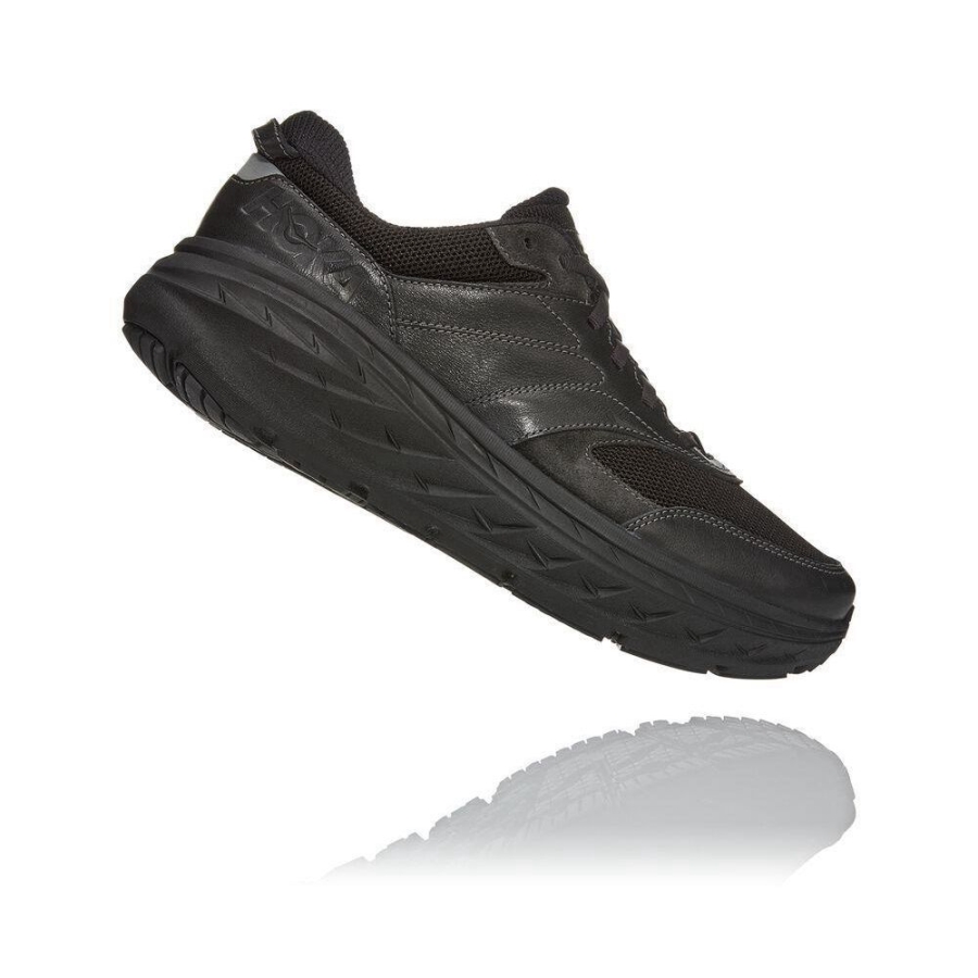 Men's Hoka Bondi L Walking Shoes Black | US39JFOYZ