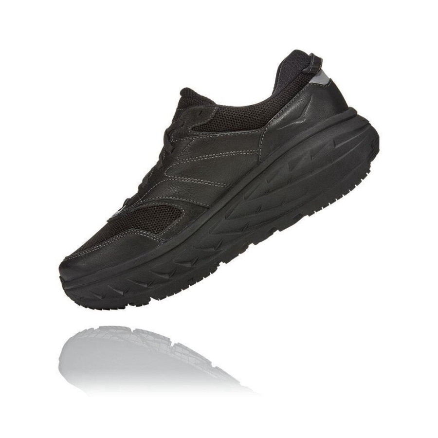 Men's Hoka Bondi L Walking Shoes Black | US39JFOYZ