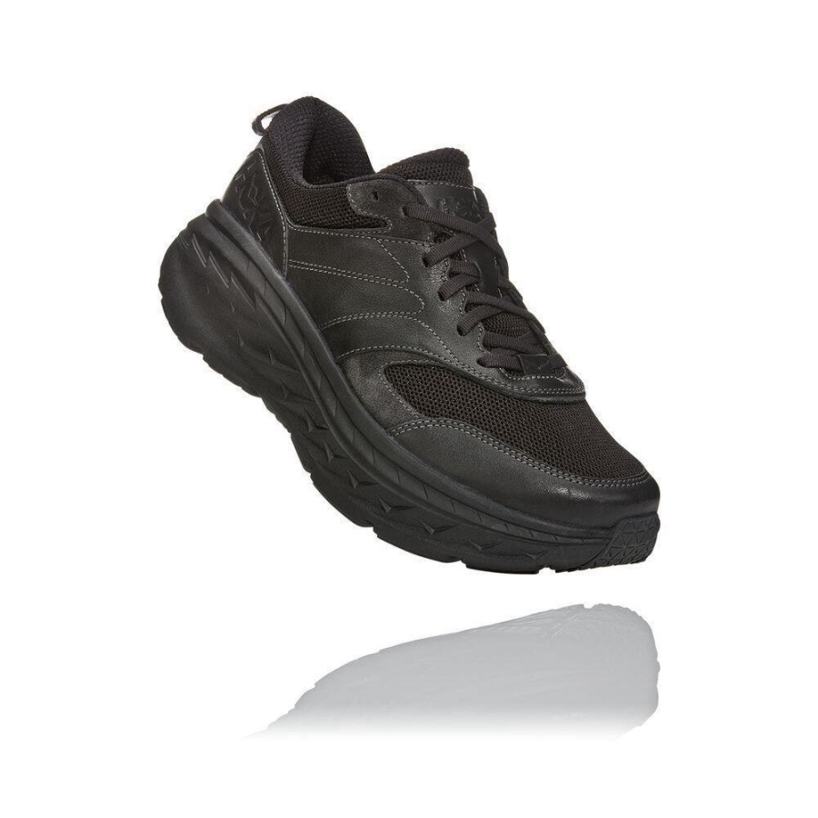 Men\'s Hoka Bondi L Walking Shoes Black | US39JFOYZ