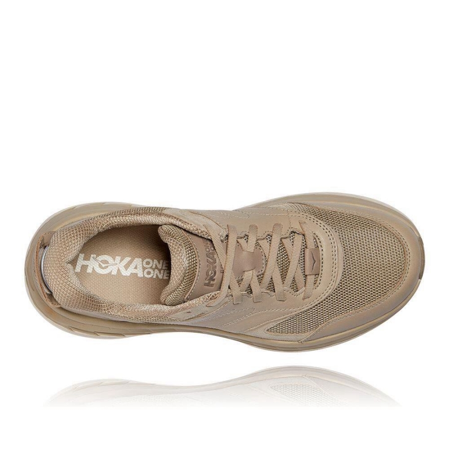 Men's Hoka Bondi L Walking Shoes Brown | US65RLKNF