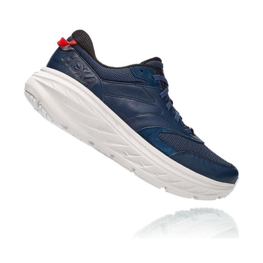 Men's Hoka Bondi L Walking Shoes Navy | US32SBXHE