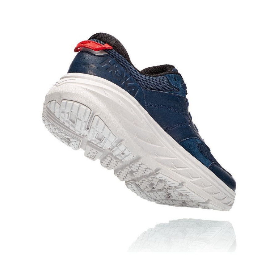 Men's Hoka Bondi L Walking Shoes Navy | US32SBXHE