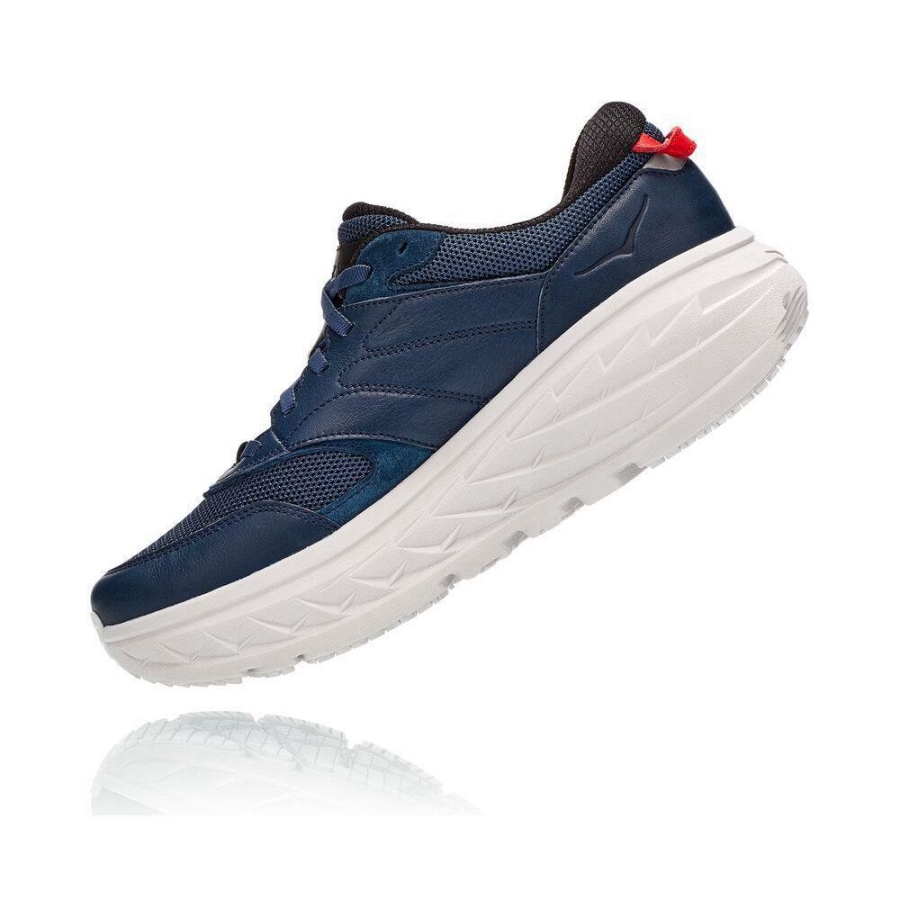 Men's Hoka Bondi L Walking Shoes Navy | US32SBXHE