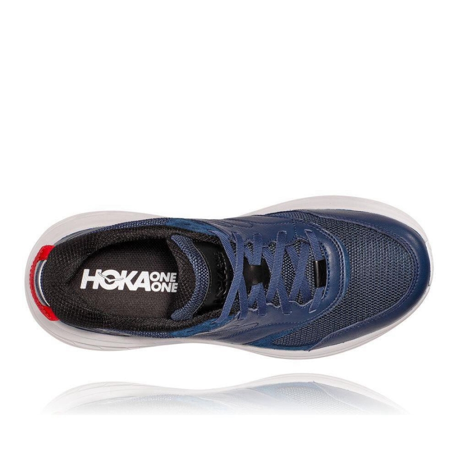 Men's Hoka Bondi L Walking Shoes Navy | US32SBXHE