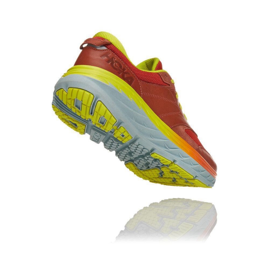 Men's Hoka Bondi L Walking Shoes Red | US91ECMYA