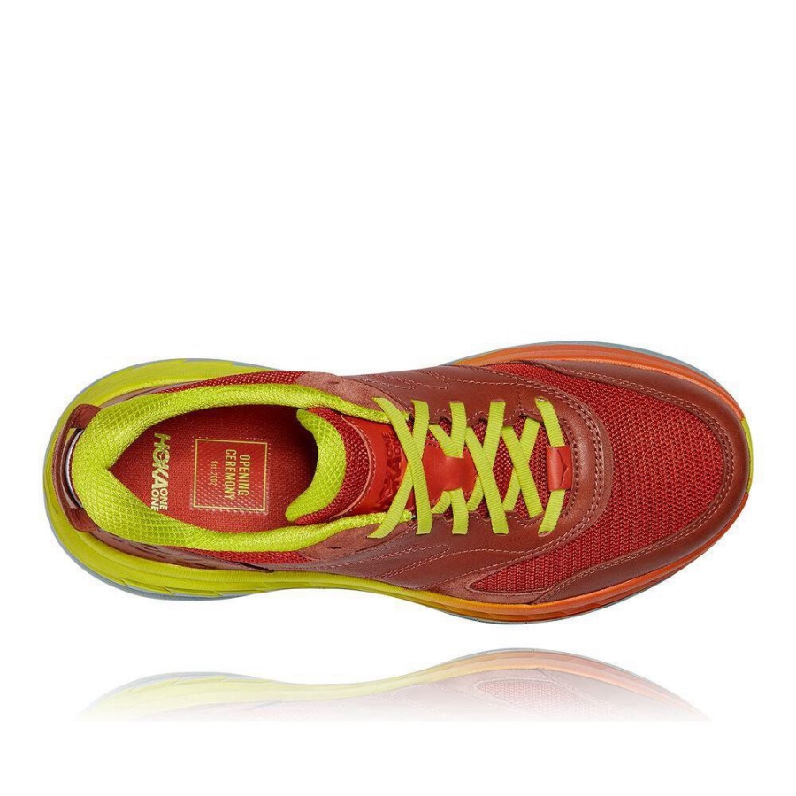 Men's Hoka Bondi L Walking Shoes Red | US91ECMYA