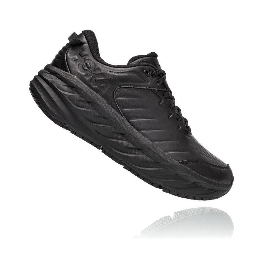 Men's Hoka Bondi SR Sneakers Black | US68PHGFD