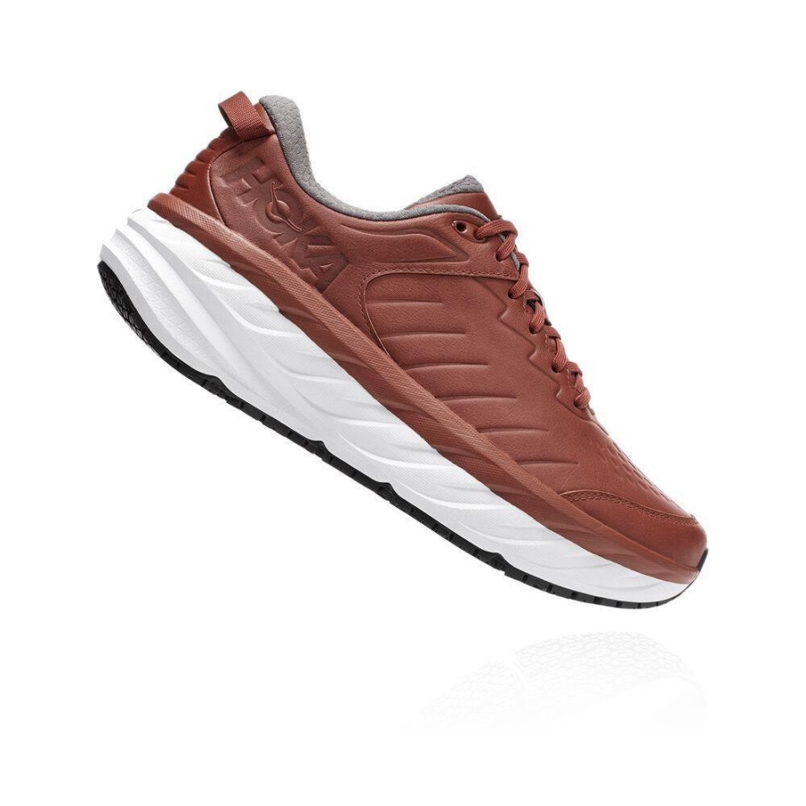 Men's Hoka Bondi SR Sneakers Brown | US41PELXZ