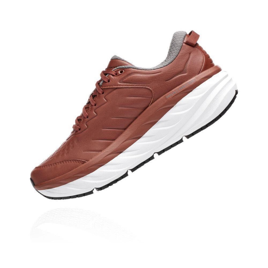 Men's Hoka Bondi SR Sneakers Brown | US41PELXZ