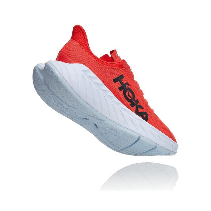 Men's Hoka Carbon X 2 Sneakers Red | US95XDKOQ