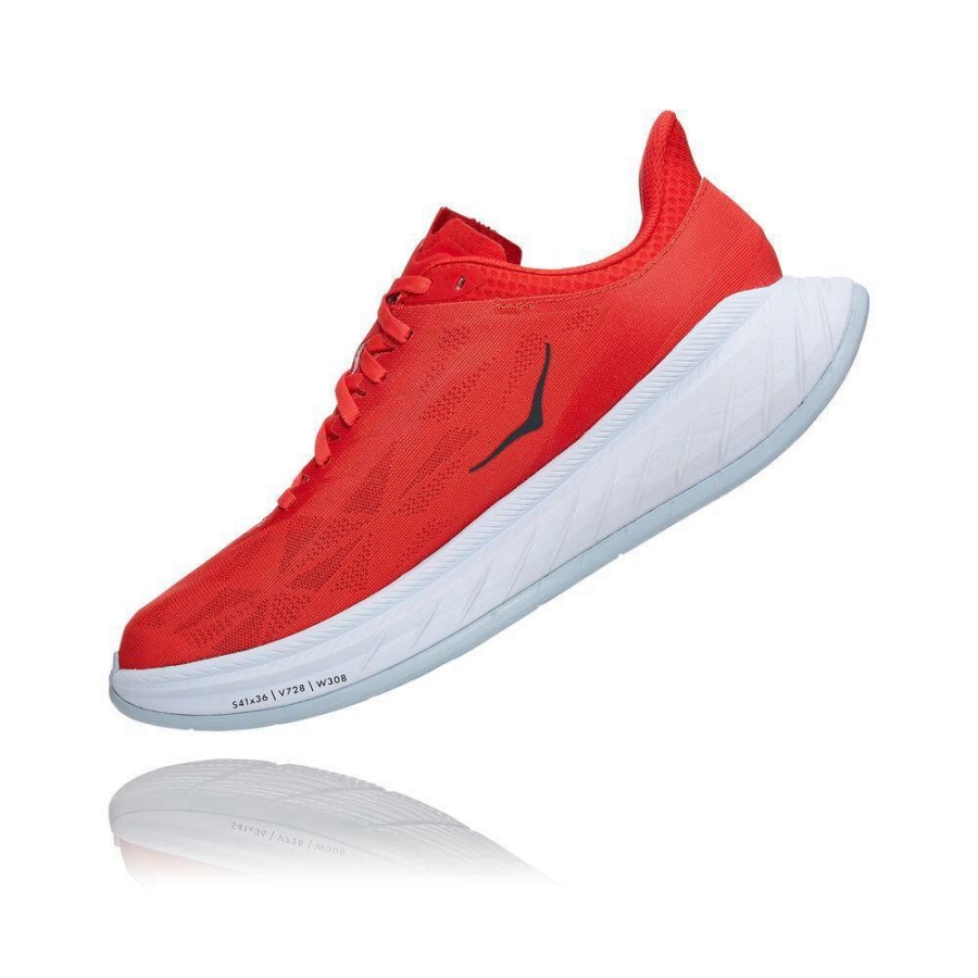 Men's Hoka Carbon X 2 Sneakers Red | US95XDKOQ