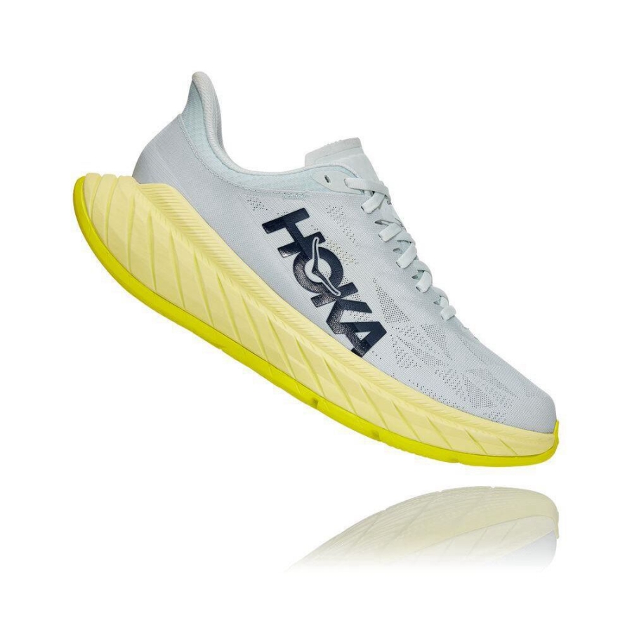 Men's Hoka Carbon X 2 Sneakers White / Yellow | US24HDRVJ