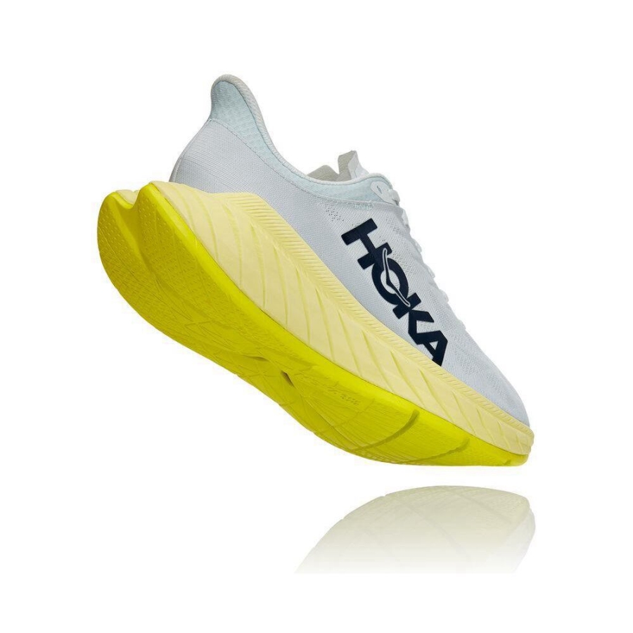 Men's Hoka Carbon X 2 Sneakers White / Yellow | US24HDRVJ