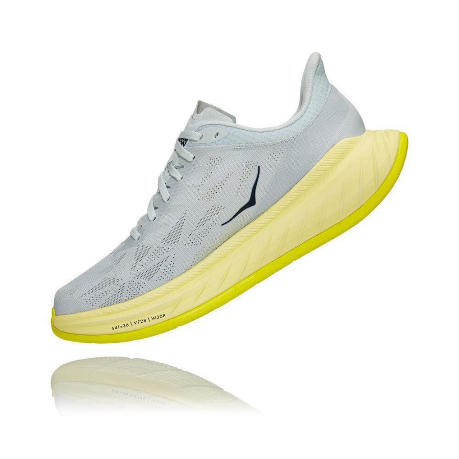 Men's Hoka Carbon X 2 Sneakers White / Yellow | US24HDRVJ