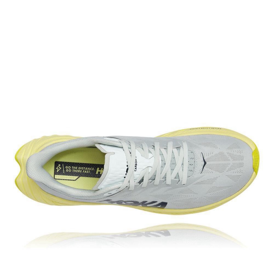 Men's Hoka Carbon X 2 Sneakers White / Yellow | US24HDRVJ